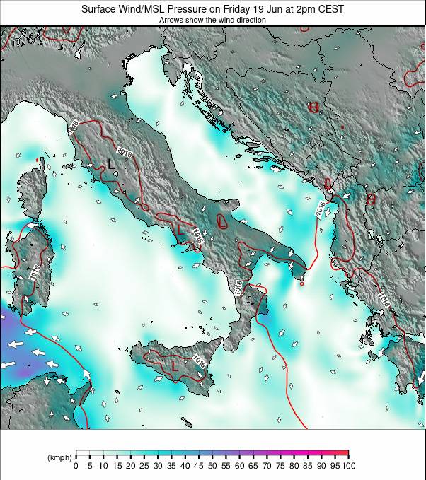 Italy weather map - click to go back to main thumbnail page