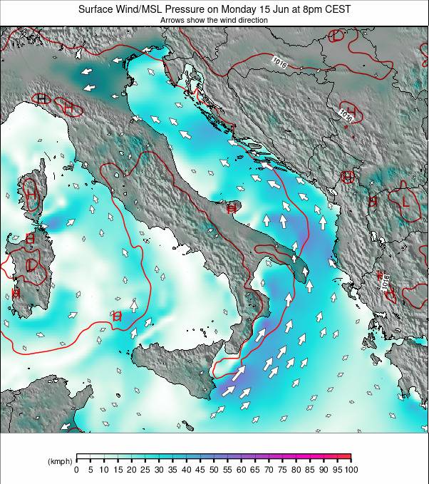 Italy weather map - click to go back to main thumbnail page