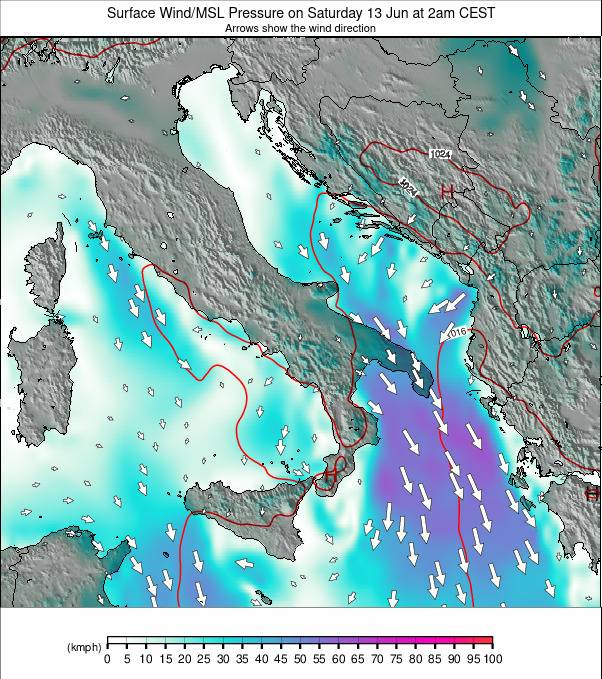 Italy weather map - click to go back to main thumbnail page