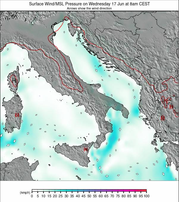 Italy weather map - click to go back to main thumbnail page