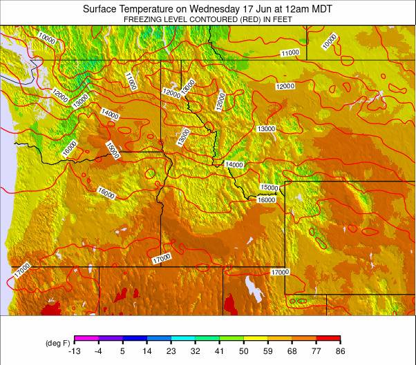 NW USA weather map - click to go back to main thumbnail page