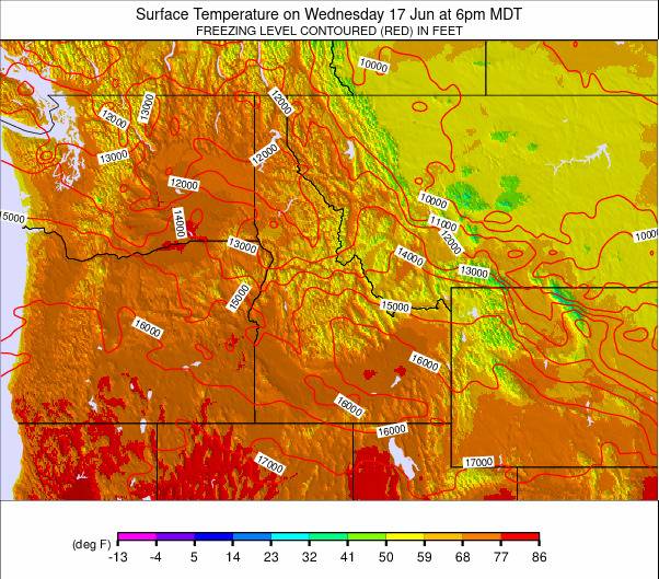 NW USA weather map - click to go back to main thumbnail page