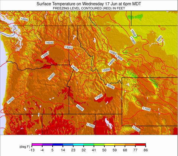 NW USA weather map - click to go back to main thumbnail page