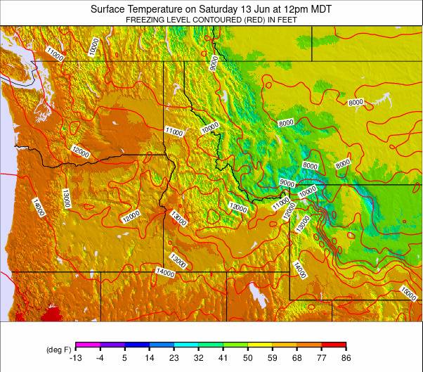 NW USA weather map - click to go back to main thumbnail page