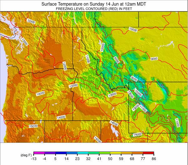 NW USA weather map - click to go back to main thumbnail page