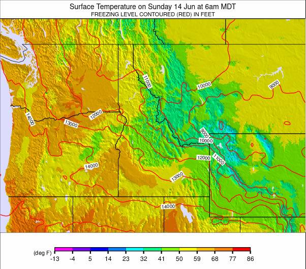 NW USA weather map - click to go back to main thumbnail page