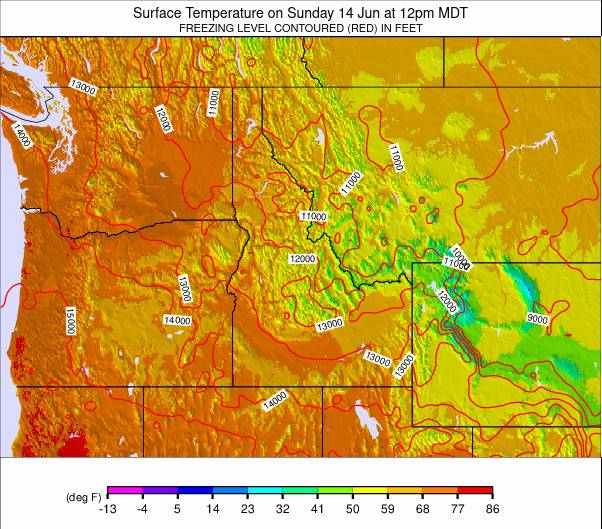 NW USA weather map - click to go back to main thumbnail page