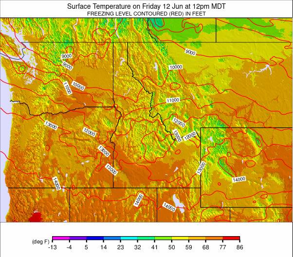 NW USA weather map - click to go back to main thumbnail page
