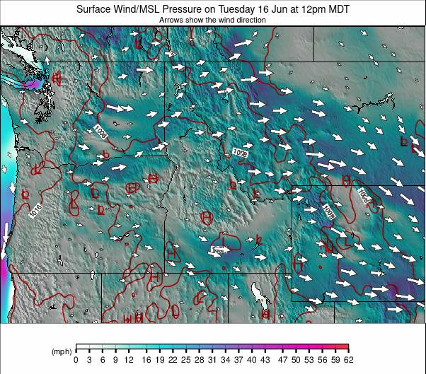NW USA weather map - click to go back to main thumbnail page
