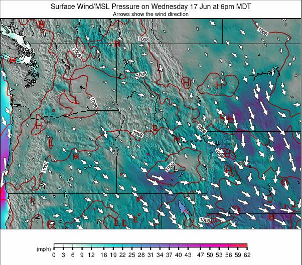 NW USA weather map - click to go back to main thumbnail page