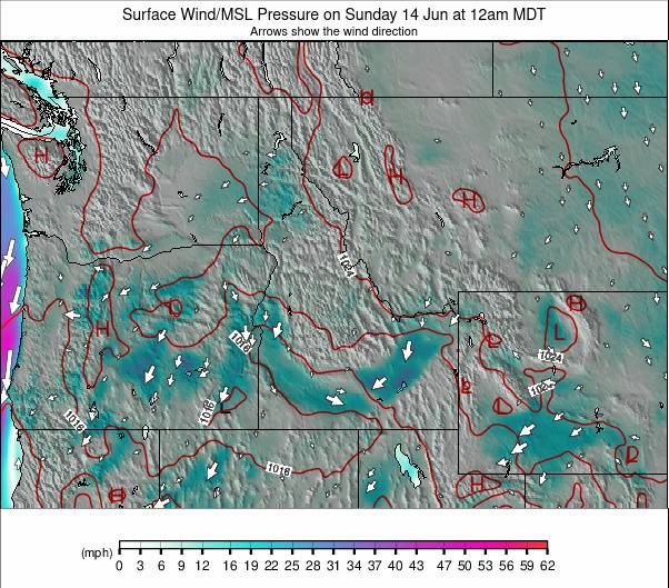 NW USA weather map - click to go back to main thumbnail page