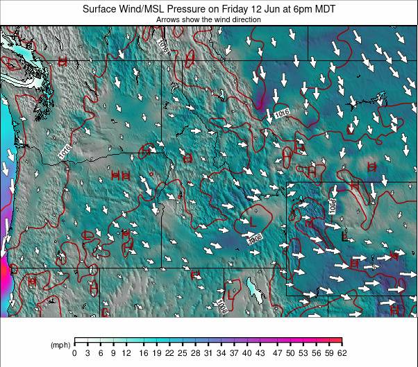 NW USA weather map - click to go back to main thumbnail page