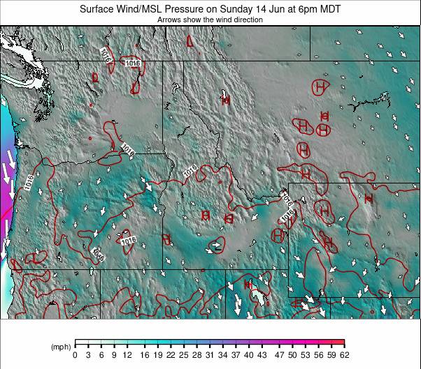 NW USA weather map - click to go back to main thumbnail page