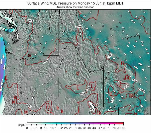 NW USA weather map - click to go back to main thumbnail page