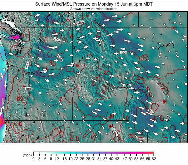 NW USA weather map - click to go back to main thumbnail page