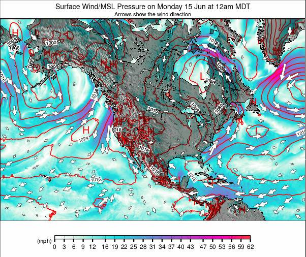 North America weather map - click to go back to main thumbnail page