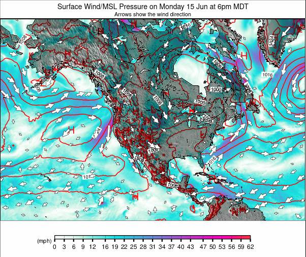 North America weather map - click to go back to main thumbnail page