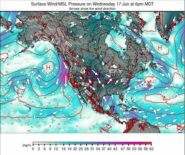 North America weather map - click to go back to main thumbnail page