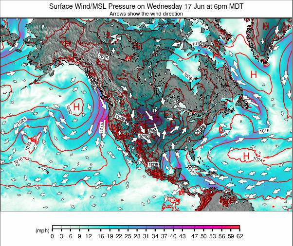 North America weather map - click to go back to main thumbnail page