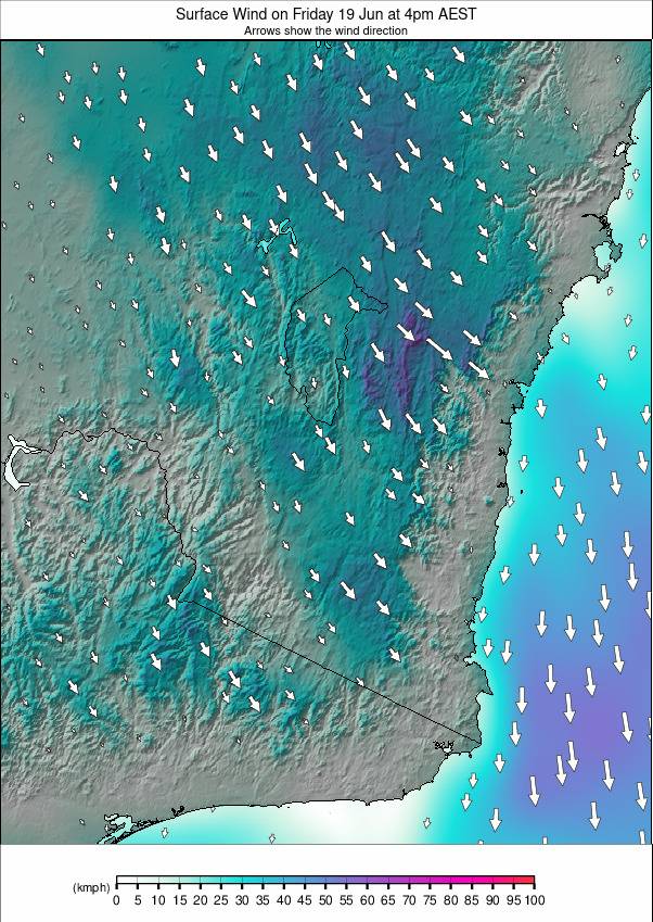 New South Wales weather map - click to go back to main thumbnail page