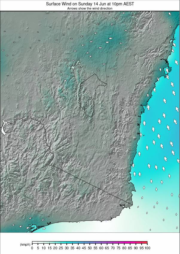 New South Wales weather map - click to go back to main thumbnail page