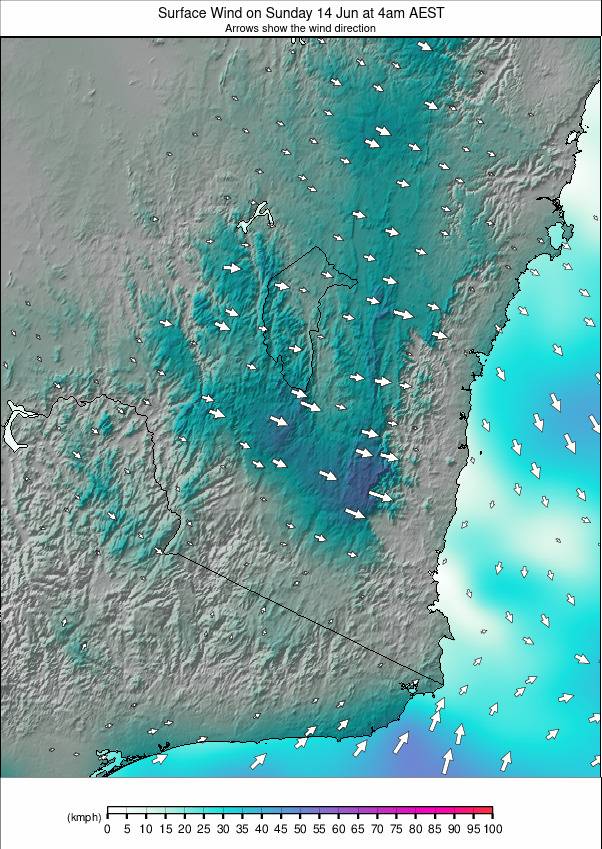 New South Wales weather map - click to go back to main thumbnail page