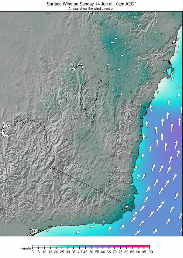 New South Wales weather map - click to go back to main thumbnail page