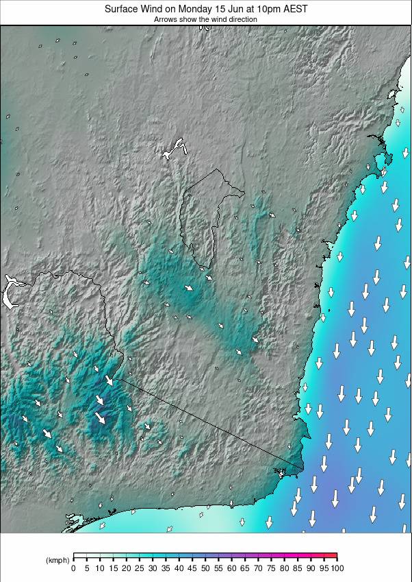 New South Wales weather map - click to go back to main thumbnail page