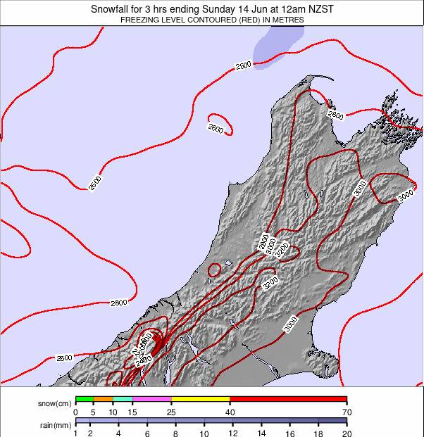 South Island - upper weather map - click to go back to main thumbnail page