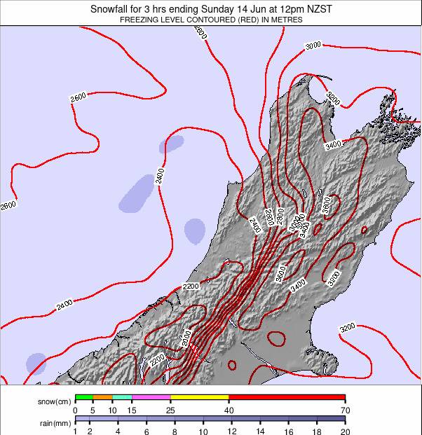 South Island - upper weather map - click to go back to main thumbnail page