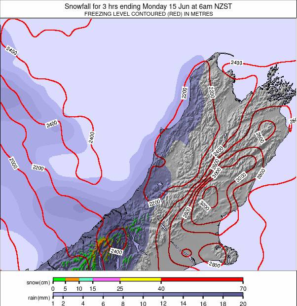 South Island - upper weather map - click to go back to main thumbnail page
