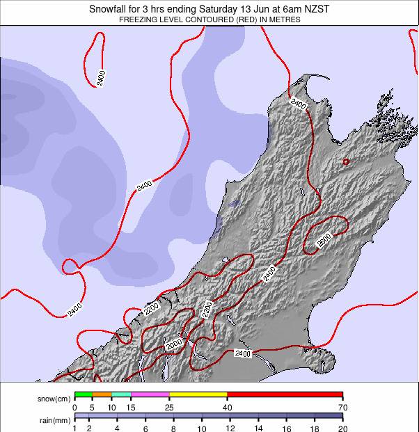 South Island - upper weather map - click to go back to main thumbnail page