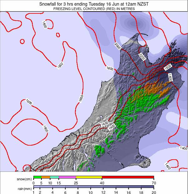 South Island - upper weather map - click to go back to main thumbnail page