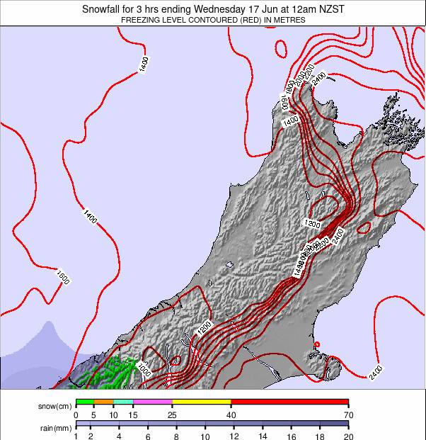 South Island - upper weather map - click to go back to main thumbnail page