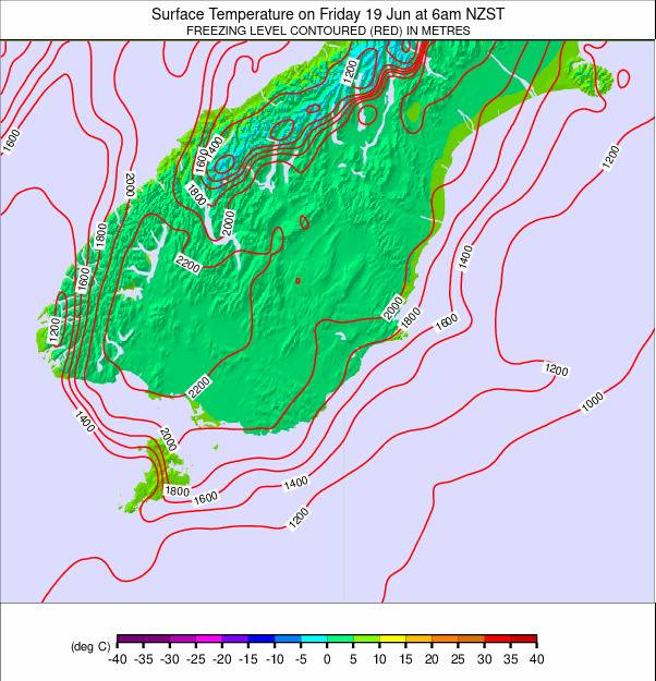 South Island - lower weather map - click to go back to main thumbnail page