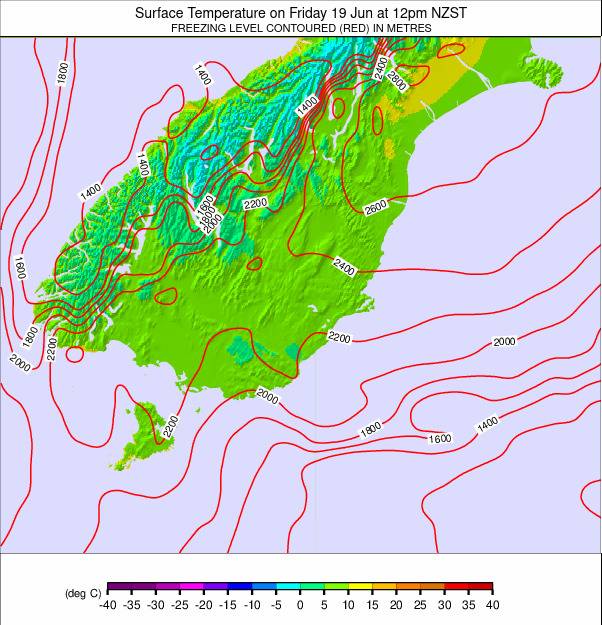 South Island - lower weather map - click to go back to main thumbnail page