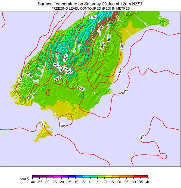 South Island - lower weather map - click to go back to main thumbnail page