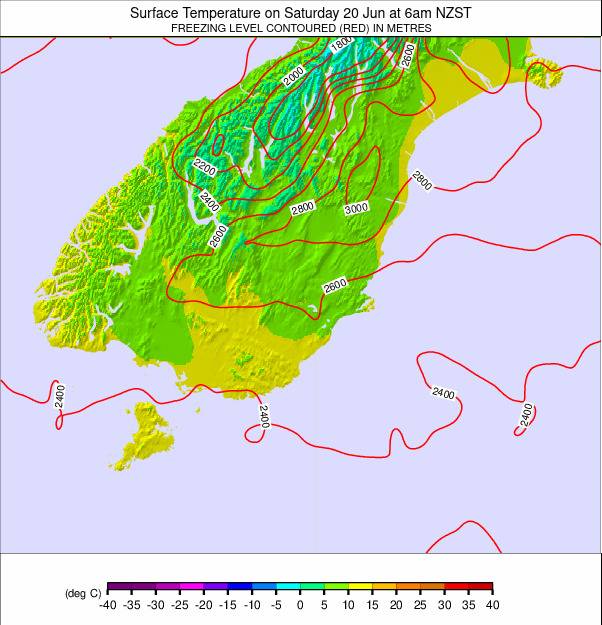 South Island - lower weather map - click to go back to main thumbnail page