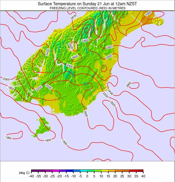 South Island - lower weather map - click to go back to main thumbnail page
