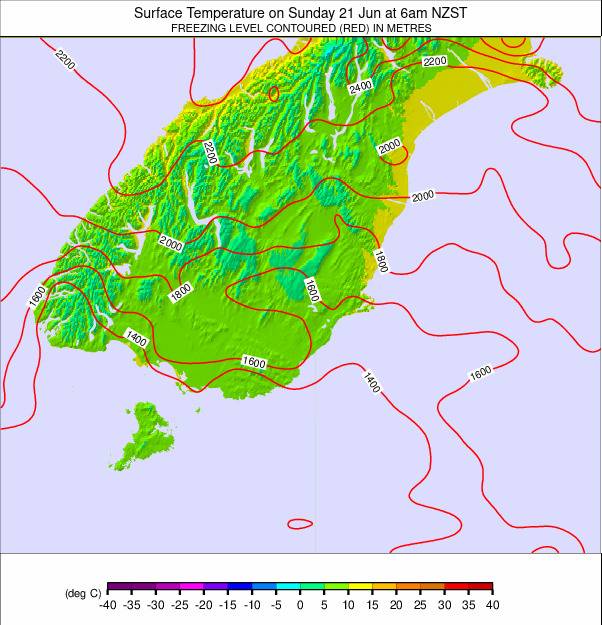South Island - lower weather map - click to go back to main thumbnail page