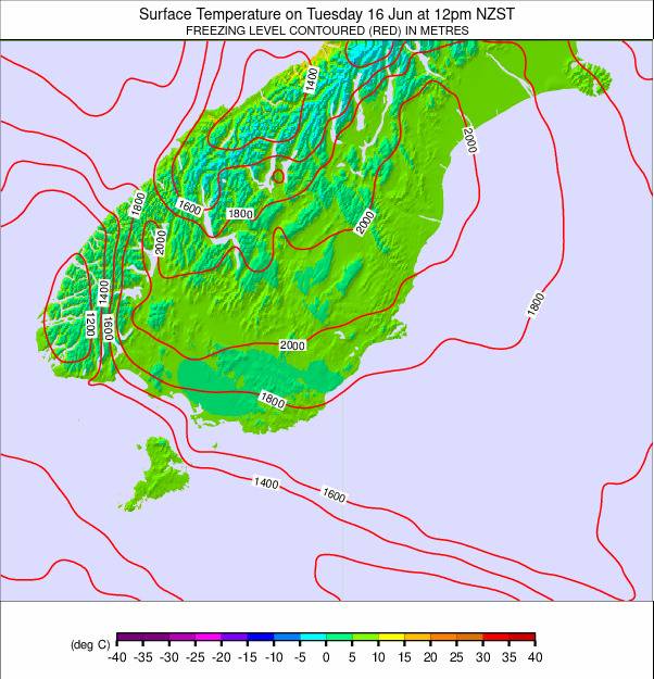 South Island - lower weather map - click to go back to main thumbnail page