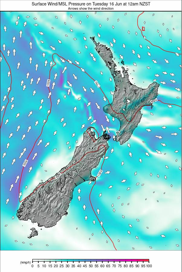 All New Zealand weather map - click to go back to main thumbnail page