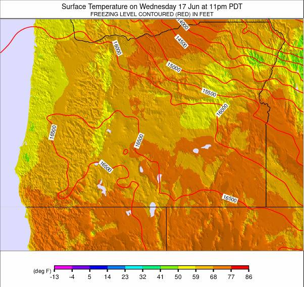 Oregon weather map - click to go back to main thumbnail page