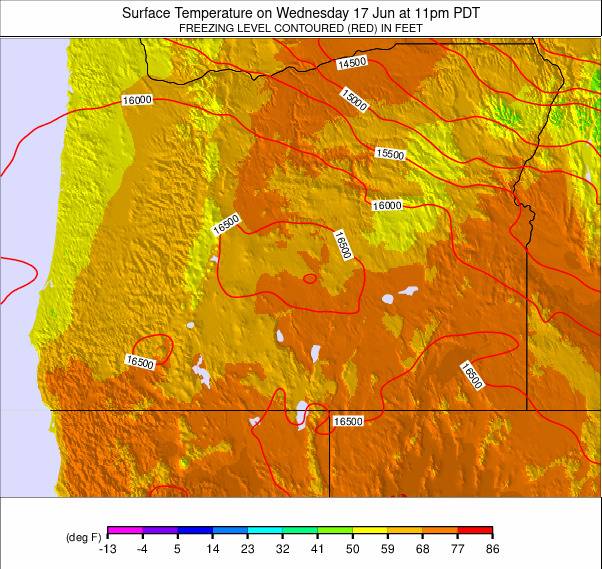 Oregon weather map - click to go back to main thumbnail page