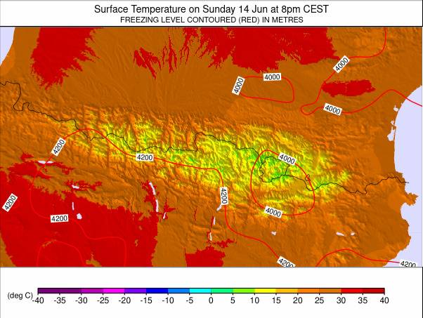 Pyrenees weather map - click to go back to main thumbnail page