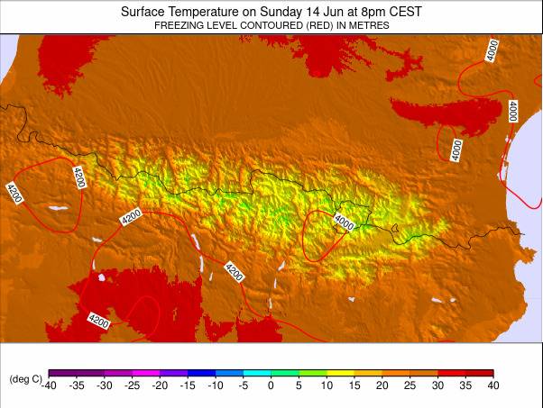 Pyrenees weather map - click to go back to main thumbnail page