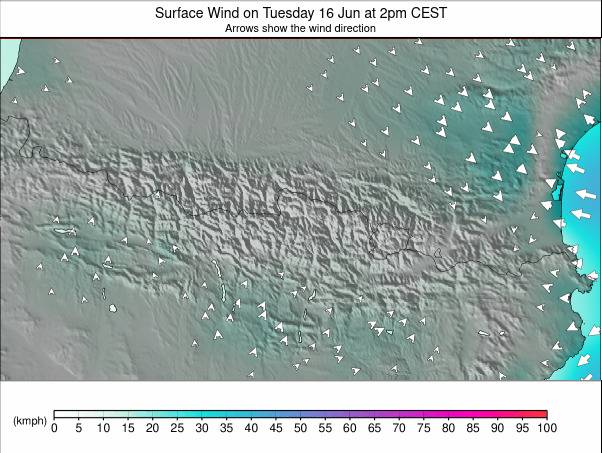 Pyrenees weather map - click to go back to main thumbnail page