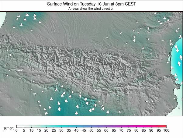Pyrenees weather map - click to go back to main thumbnail page