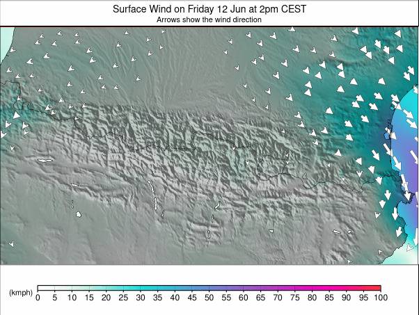 Pyrenees weather map - click to go back to main thumbnail page
