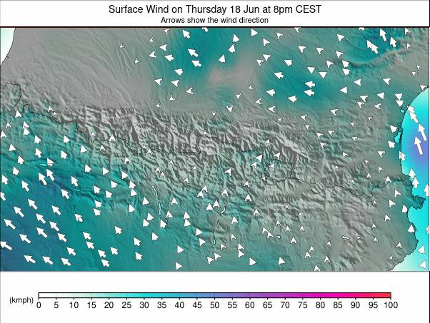 Pyrenees weather map - click to go back to main thumbnail page